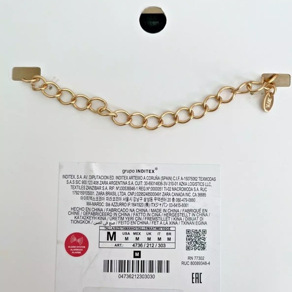 Zara Limited Edition Large Wood Necklace Wooden & Gold Tone Jewelry - Picture 6 of 7